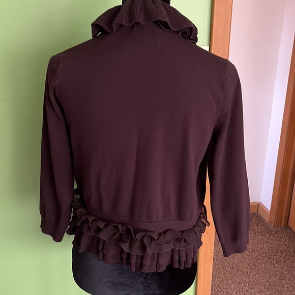 Katherine Barclay ruffle open cardigan - Picture 3 of 5